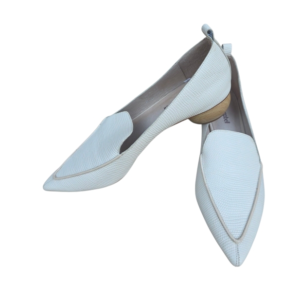 Jeffrey Campbell Shoes - Jeffrey Campbell Viola White Pebblesd Leather Flats Kitten Heel